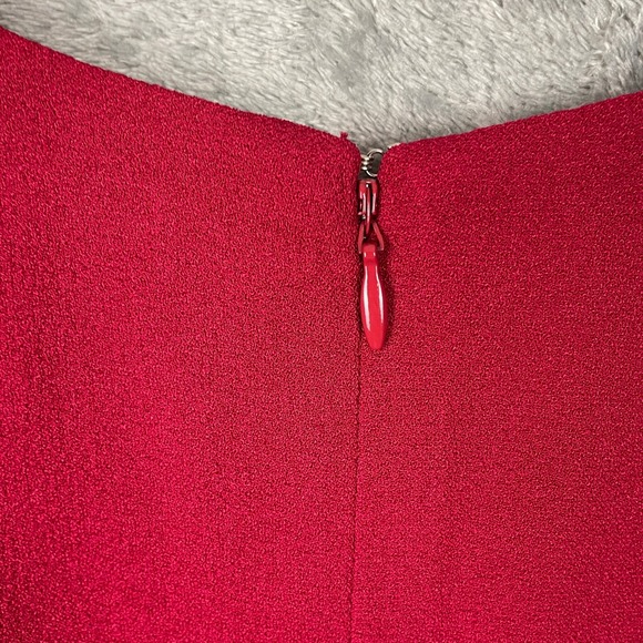 Dress the Population Catalina Cocktail Dress Large Red Pockets Fit & Flare New - Picture 6 of 12